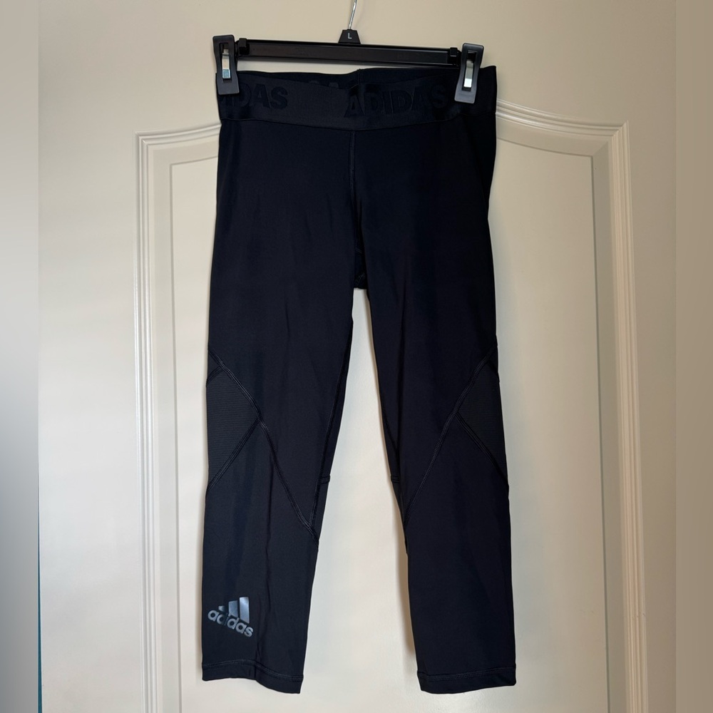 Adidas ALPHASKIN Climacool Black Compression Cropped 3/4 length Leggings Men’s S